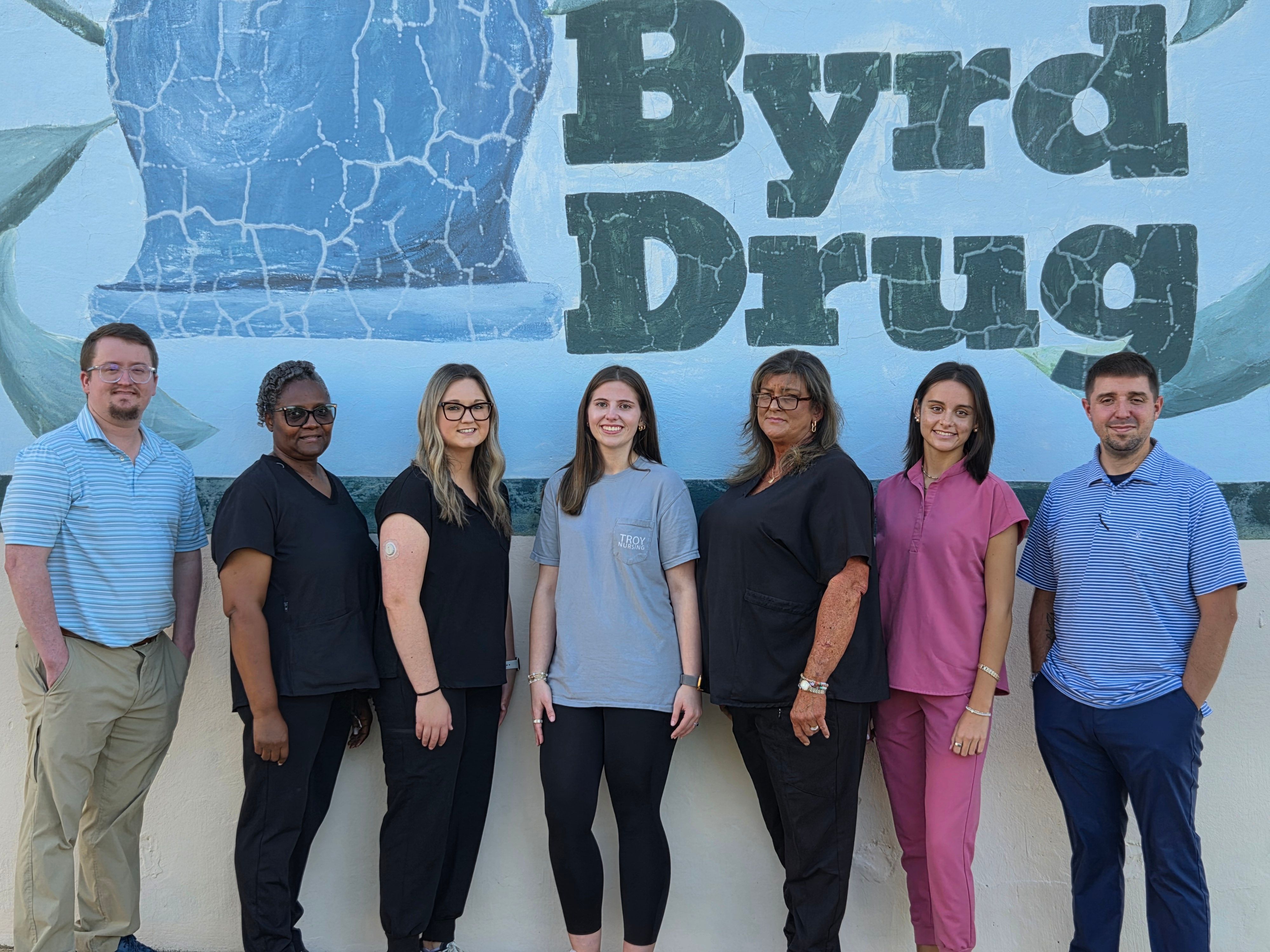 The Byrd Drug Company team at the pharmacy